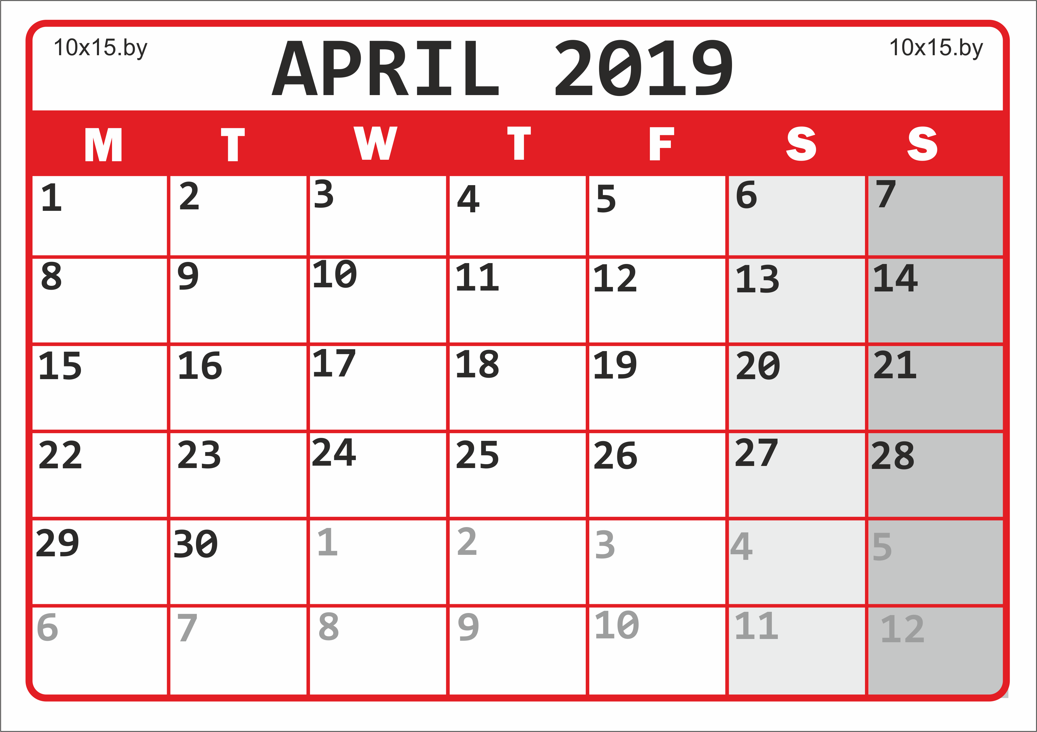 Апрель 2019 россия. Апрель 2019. Апрель 2019 года календарь. Календарь апрель 2019г. Апрель календарь крупный.